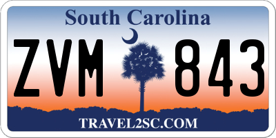 SC license plate ZVM843