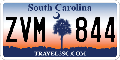 SC license plate ZVM844