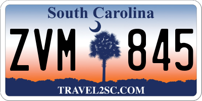 SC license plate ZVM845