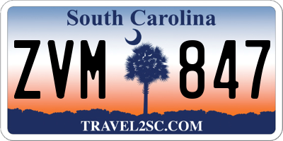 SC license plate ZVM847