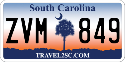 SC license plate ZVM849