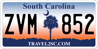 SC license plate ZVM852