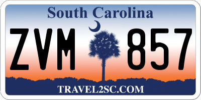 SC license plate ZVM857