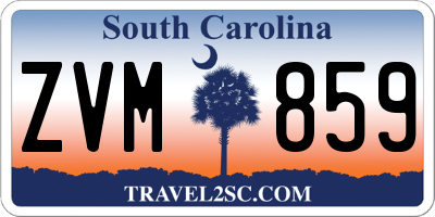 SC license plate ZVM859
