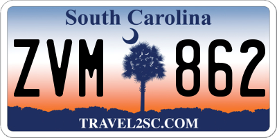 SC license plate ZVM862