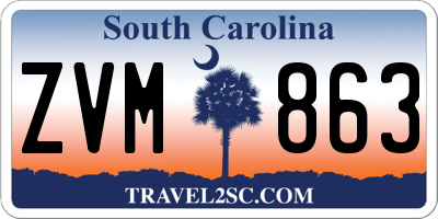 SC license plate ZVM863