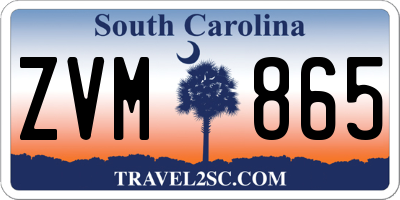 SC license plate ZVM865