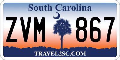 SC license plate ZVM867