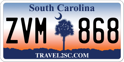 SC license plate ZVM868