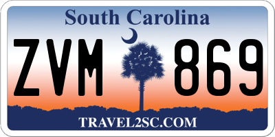 SC license plate ZVM869