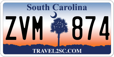 SC license plate ZVM874
