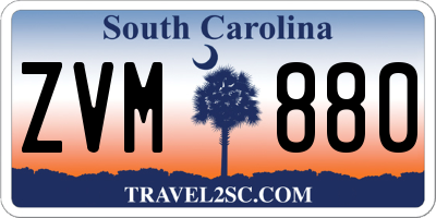 SC license plate ZVM880