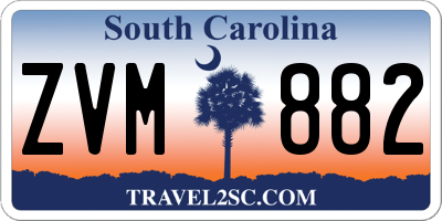 SC license plate ZVM882