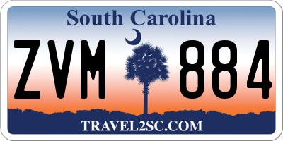 SC license plate ZVM884
