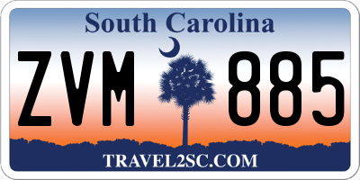 SC license plate ZVM885