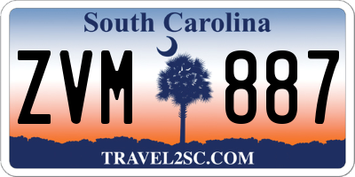 SC license plate ZVM887