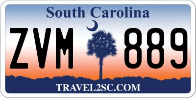SC license plate ZVM889