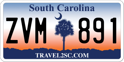 SC license plate ZVM891