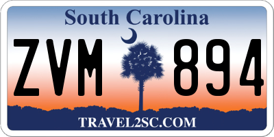 SC license plate ZVM894