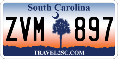 SC license plate ZVM897