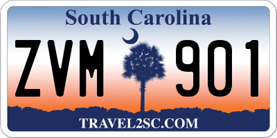 SC license plate ZVM901