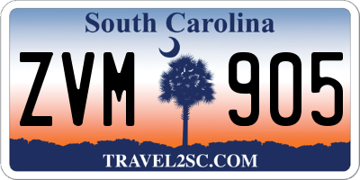SC license plate ZVM905