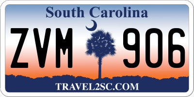 SC license plate ZVM906