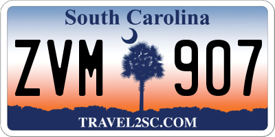 SC license plate ZVM907