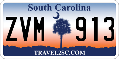 SC license plate ZVM913