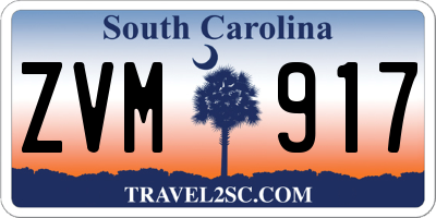 SC license plate ZVM917