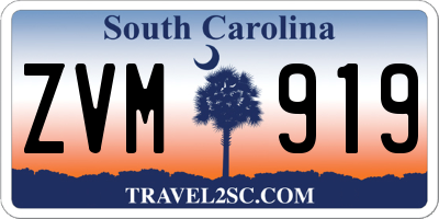 SC license plate ZVM919