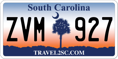 SC license plate ZVM927