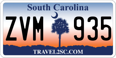 SC license plate ZVM935