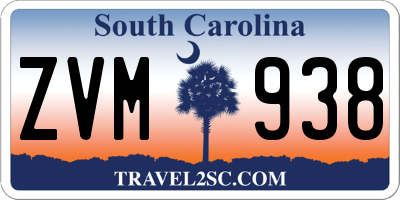 SC license plate ZVM938