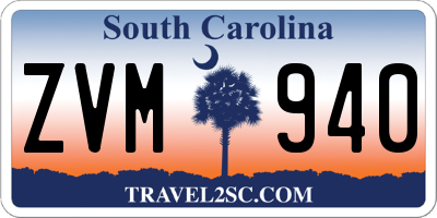 SC license plate ZVM940