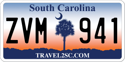SC license plate ZVM941