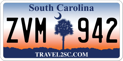 SC license plate ZVM942
