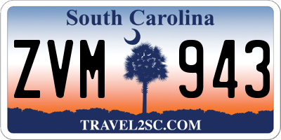 SC license plate ZVM943