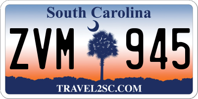 SC license plate ZVM945