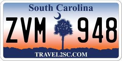 SC license plate ZVM948
