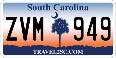 SC license plate ZVM949