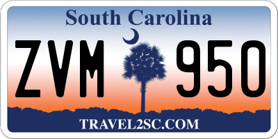 SC license plate ZVM950