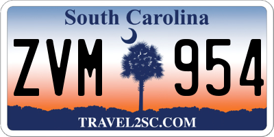 SC license plate ZVM954
