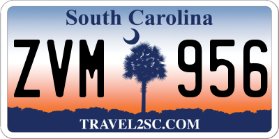 SC license plate ZVM956