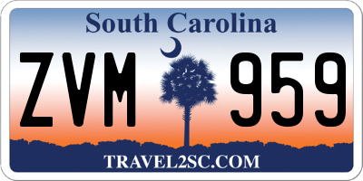 SC license plate ZVM959