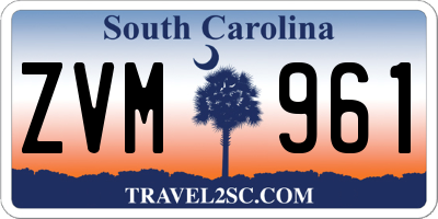 SC license plate ZVM961