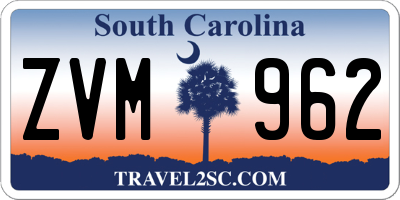 SC license plate ZVM962