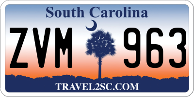 SC license plate ZVM963