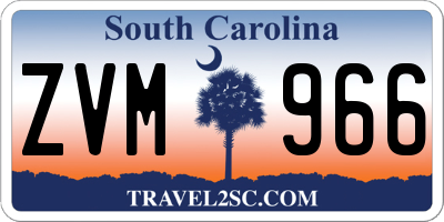 SC license plate ZVM966