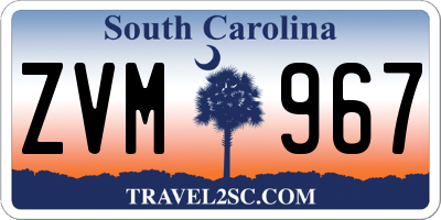 SC license plate ZVM967